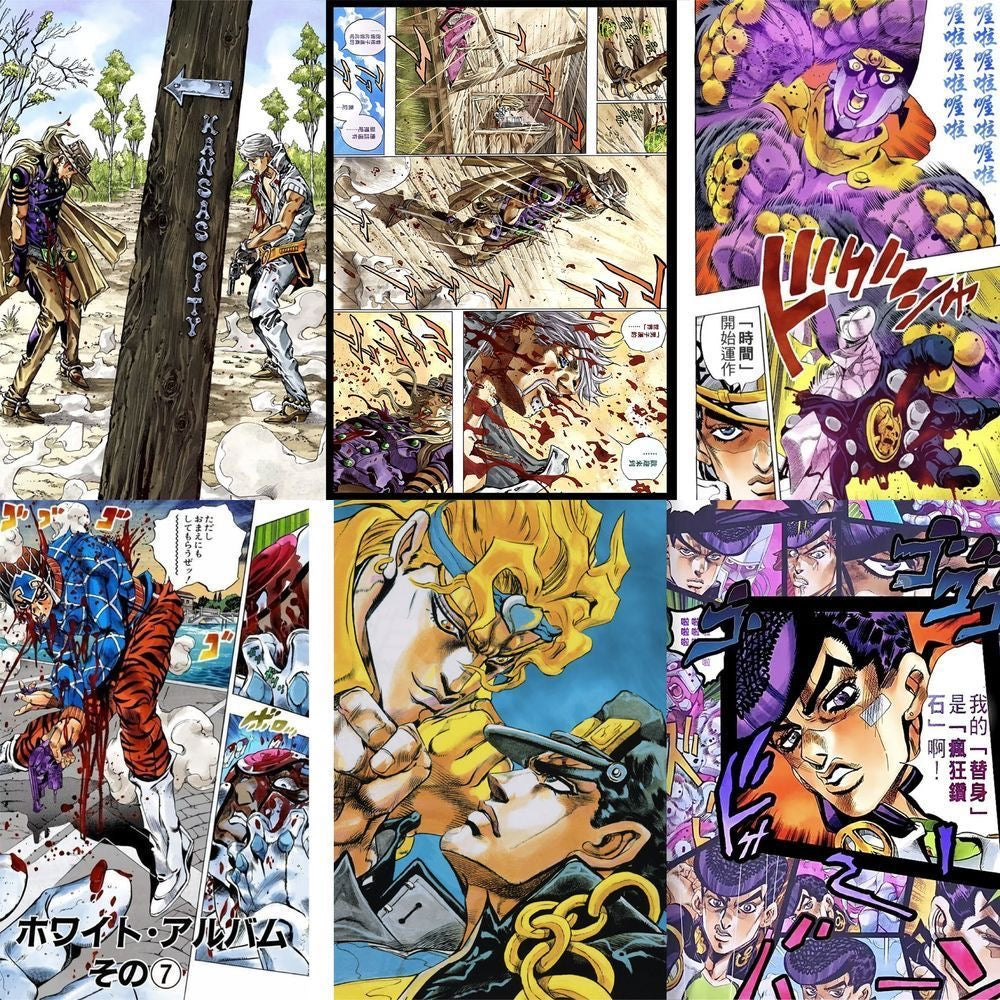 60Pcs JoJo's Bizarre Adventure Fateful Tension Stickers A