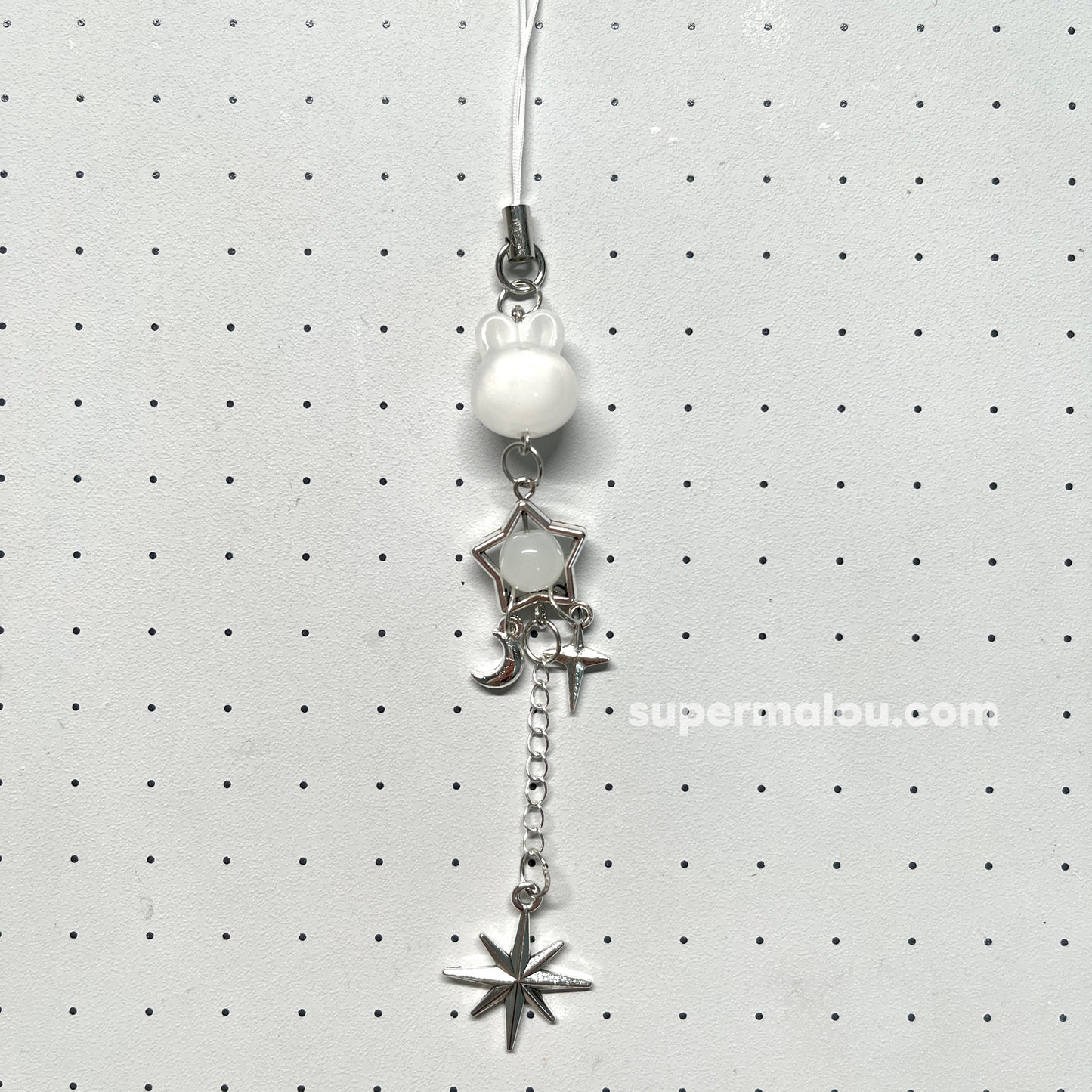 Translucent bunny phone chain