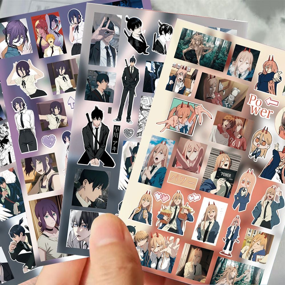 8 Sheets ‌Chainsaw Man Stickers