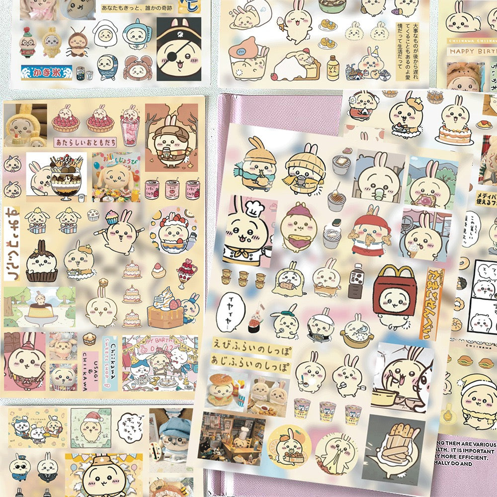 8 Sheets Usagi Stickers