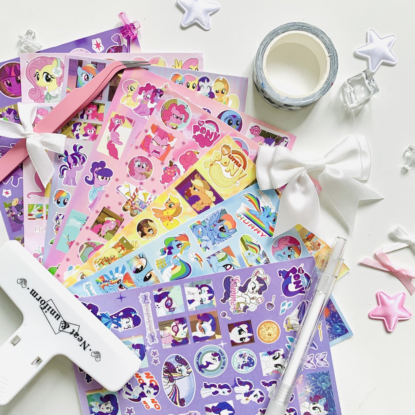 8 Sheets ‌My Little Pony Stickers A