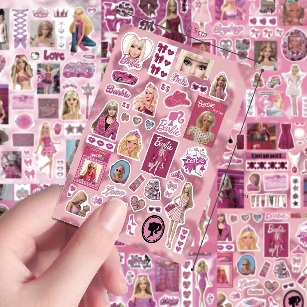 8 Sheets Barbie Stickers