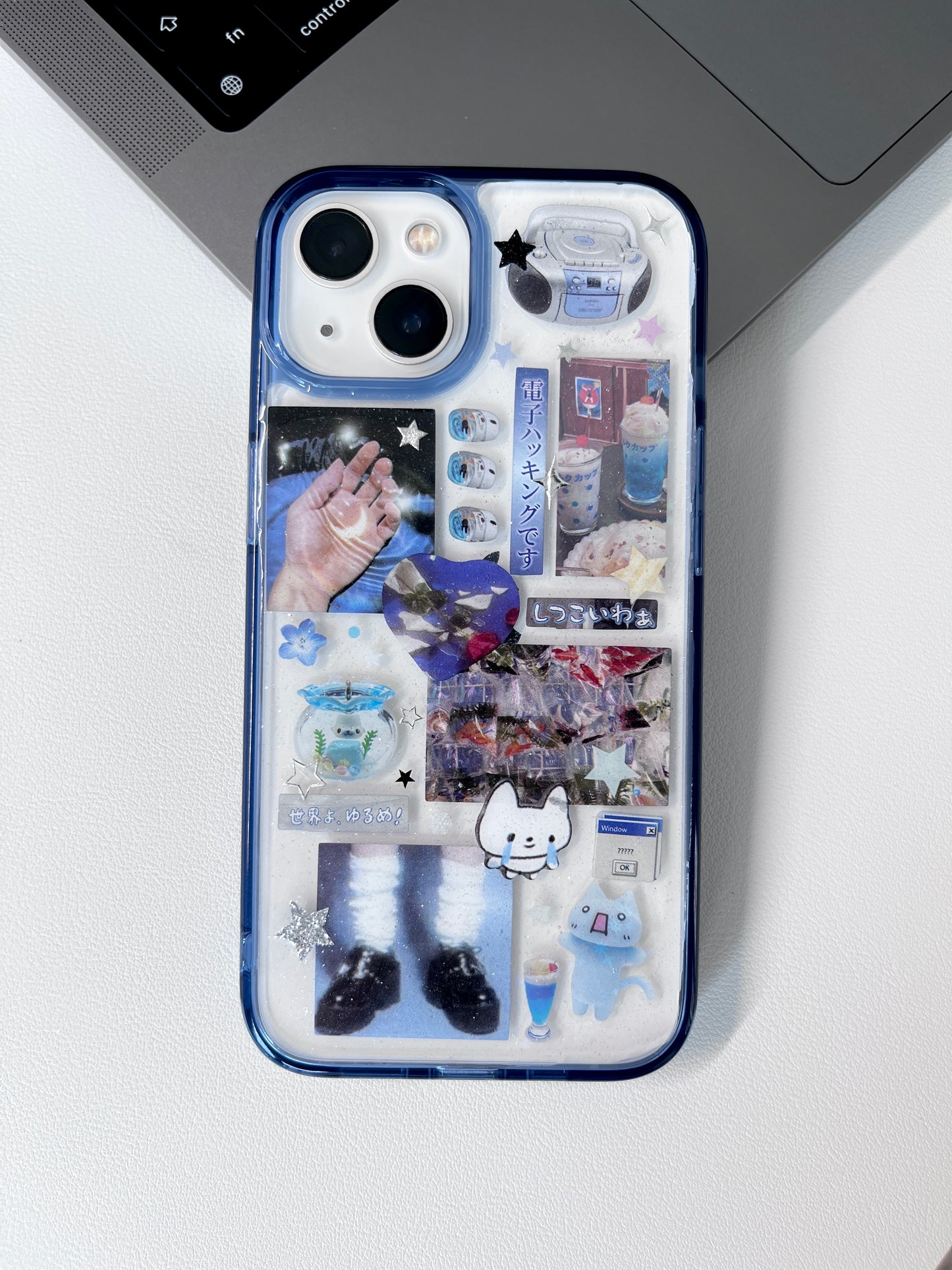 Fantastic Blue Dream Green Soda Handmade Sticker Phone Case Samsung Case