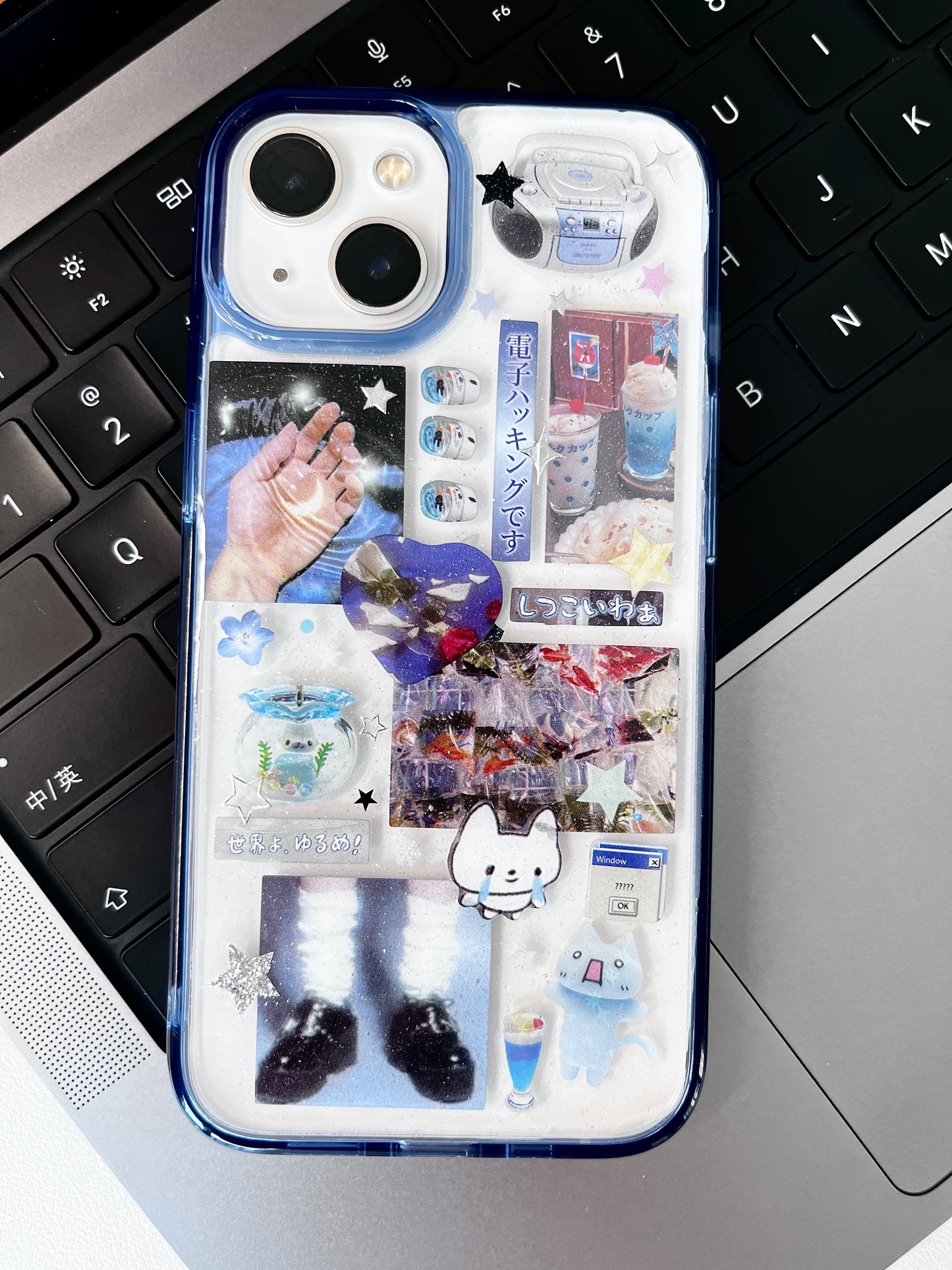 Fantastic Blue Dream Green Soda Handmade Sticker Phone Case Samsung Case