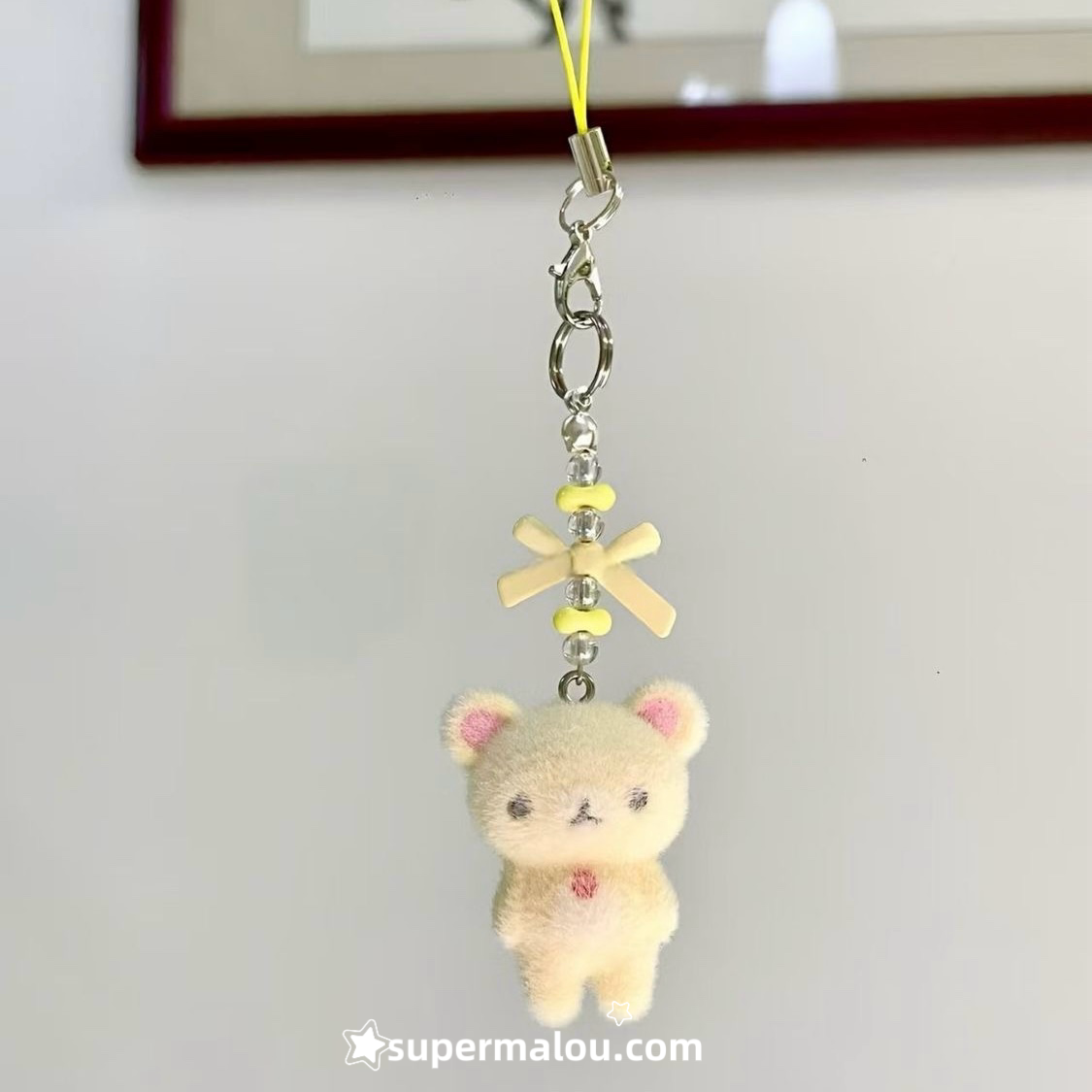Flocking Cute Rilakkuma phone chain