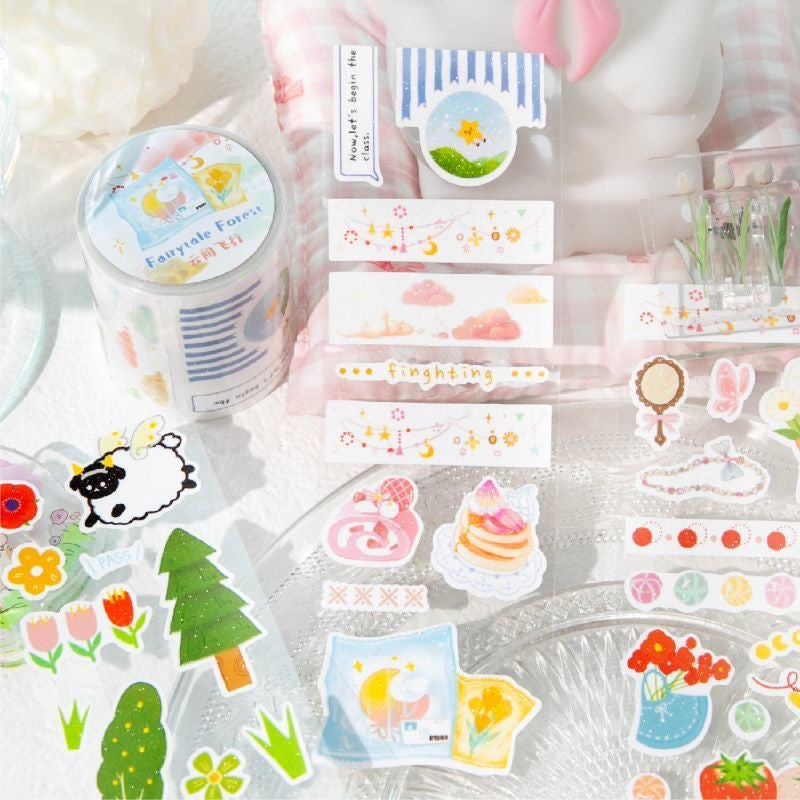 Forest Fairy Tale Animal Sticker Roll Set Of 4