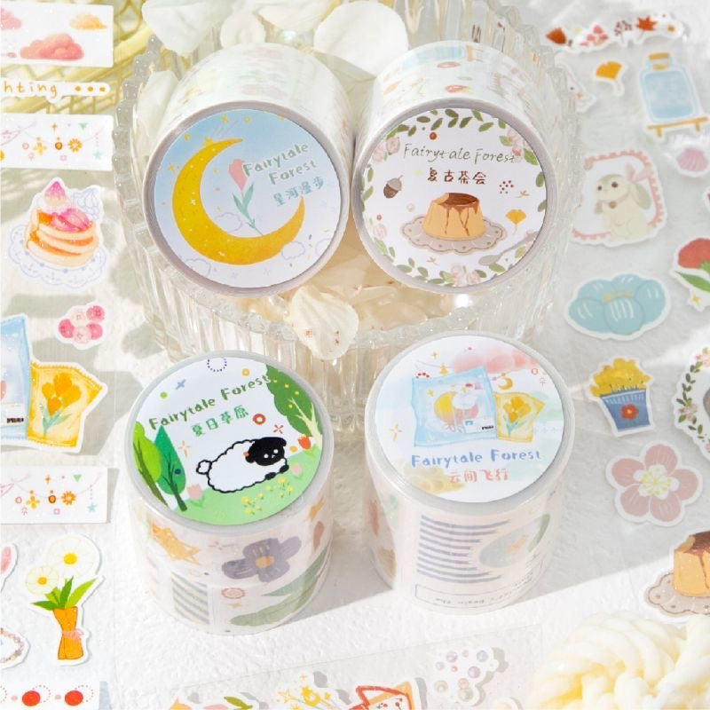 Forest Fairy Tale Animal Sticker Roll Set Of 4