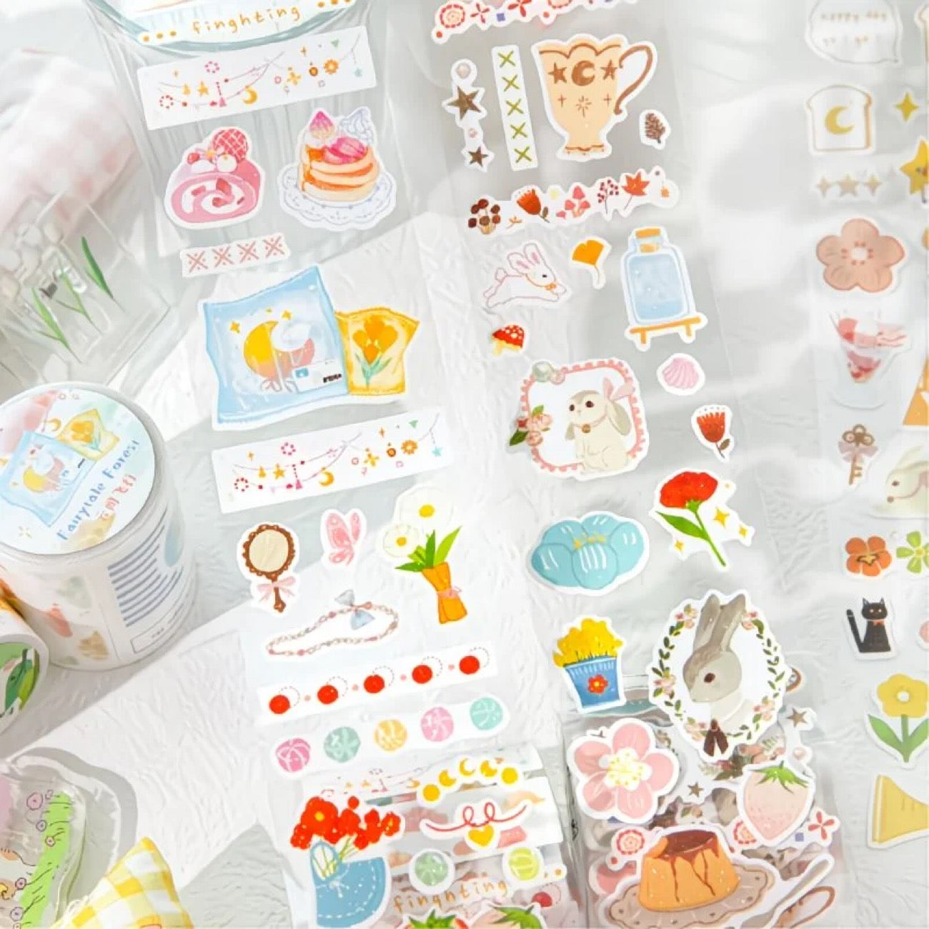 Forest Fairy Tale Animal Sticker Roll Set Of 4