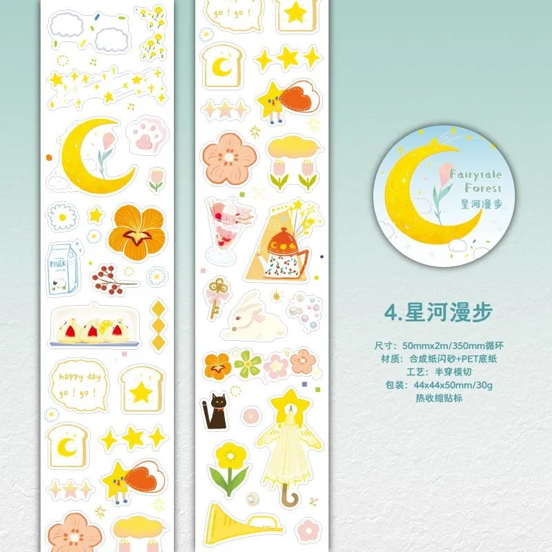 Forest Fairy Tale Animal Sticker Roll Set Of 4