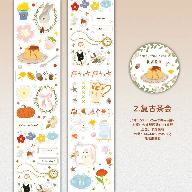 Forest Fairy Tale Animal Sticker Roll Set Of 4