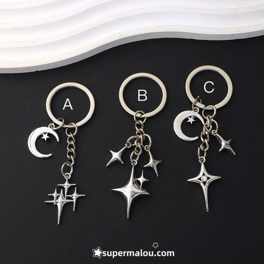 Four Pointed Star Keychain