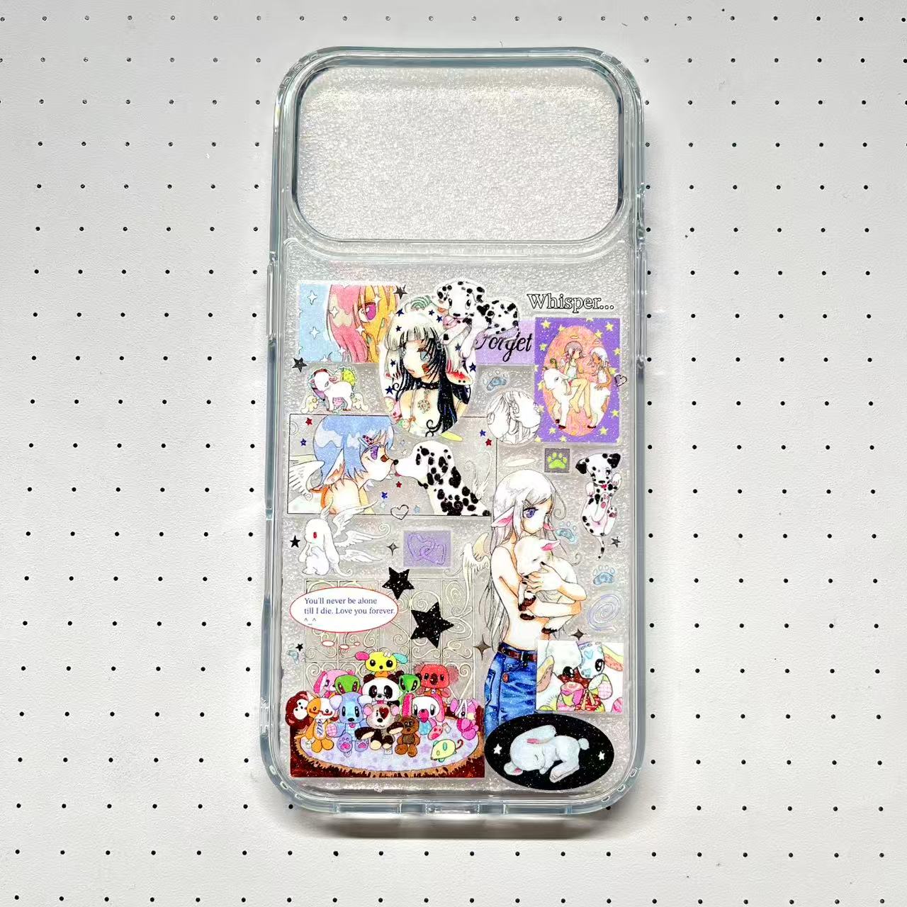 Girls and Animal Friends Handmade Sticker Phone Case (Resin Ver.)