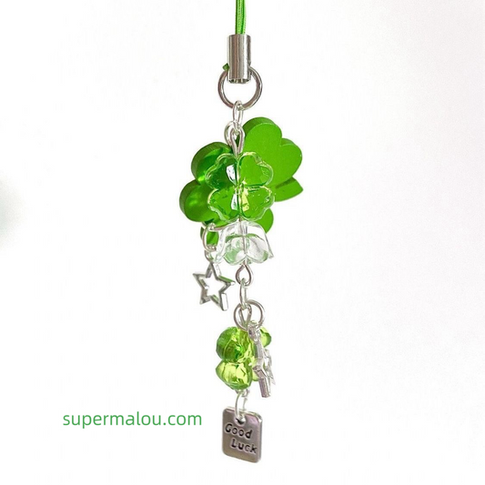 Good Luck Clover Phone Chain Key Chain