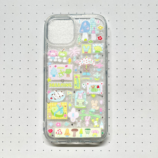 Grass Land Handmade Sticker Phone Case (Resin Ver.)
