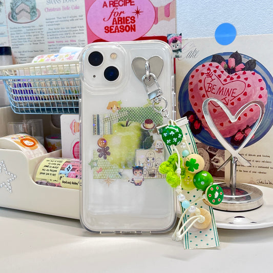 Green Apple Clover Handmade Sticker Phone Case Samsung Case