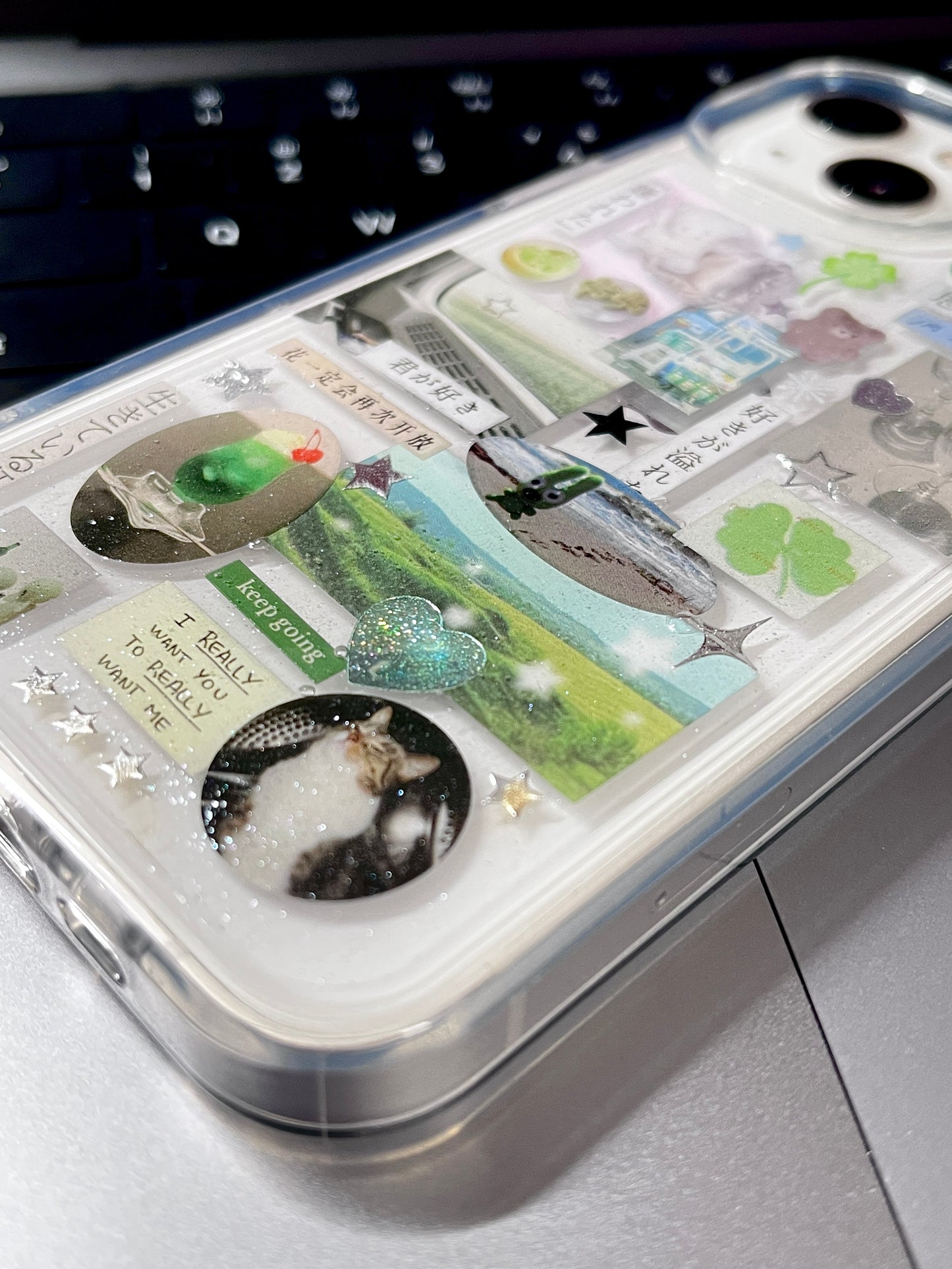 Fantastic Blue Dream Green Soda Handmade Sticker Phone Case Samsung Case