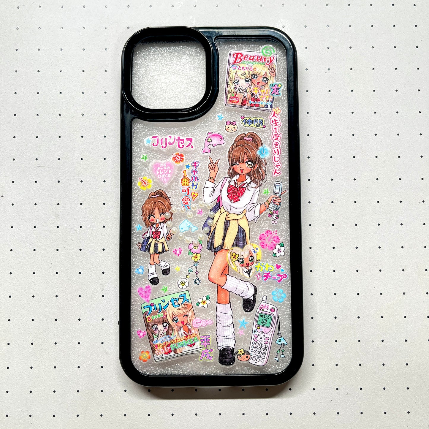 Heisei Girl &Good Morning Handmade Sticker Phone Case (Resin Ver.)