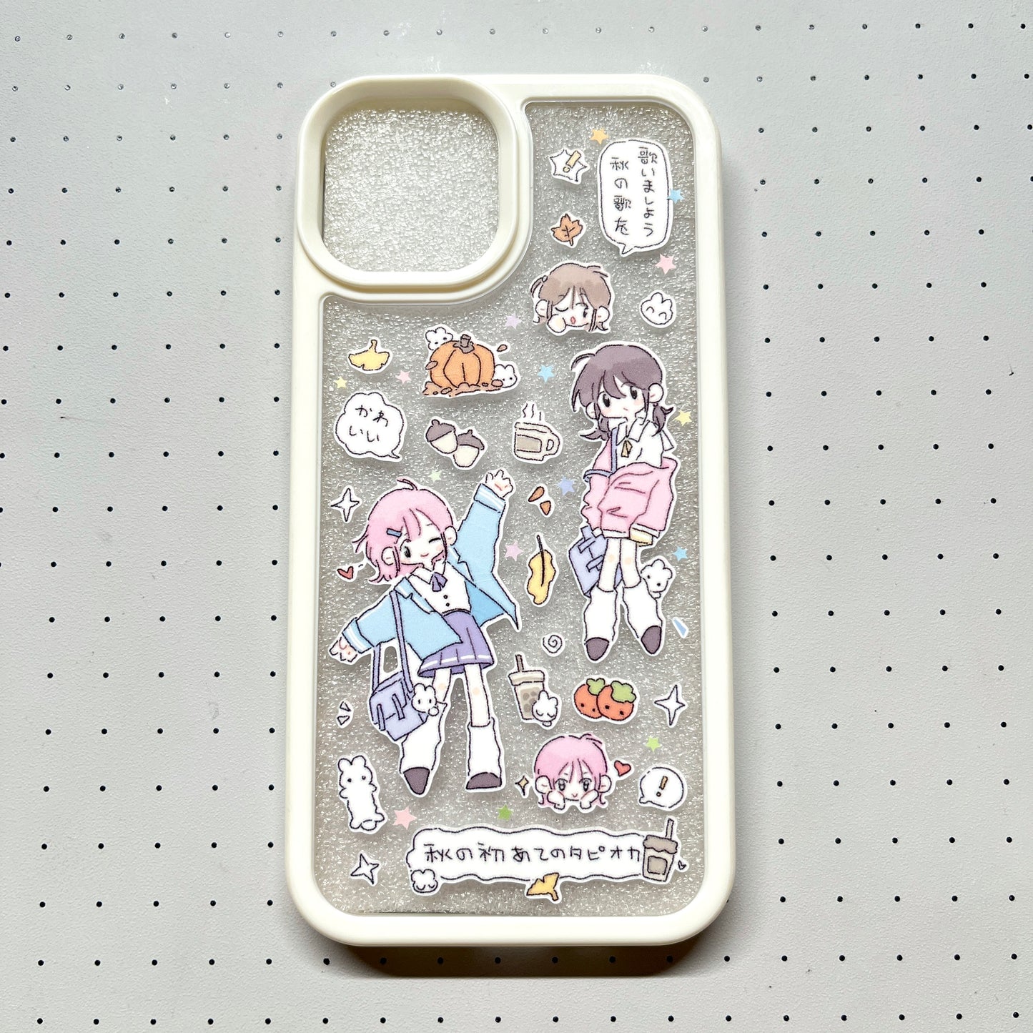 Heisei Girl &Good Morning Handmade Sticker Phone Case (Resin Ver.)