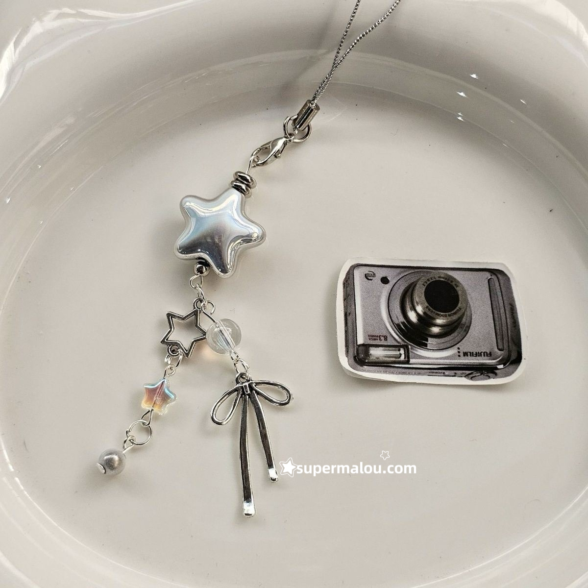 IG Style Silver Star Handmade Pendant Phone Chain