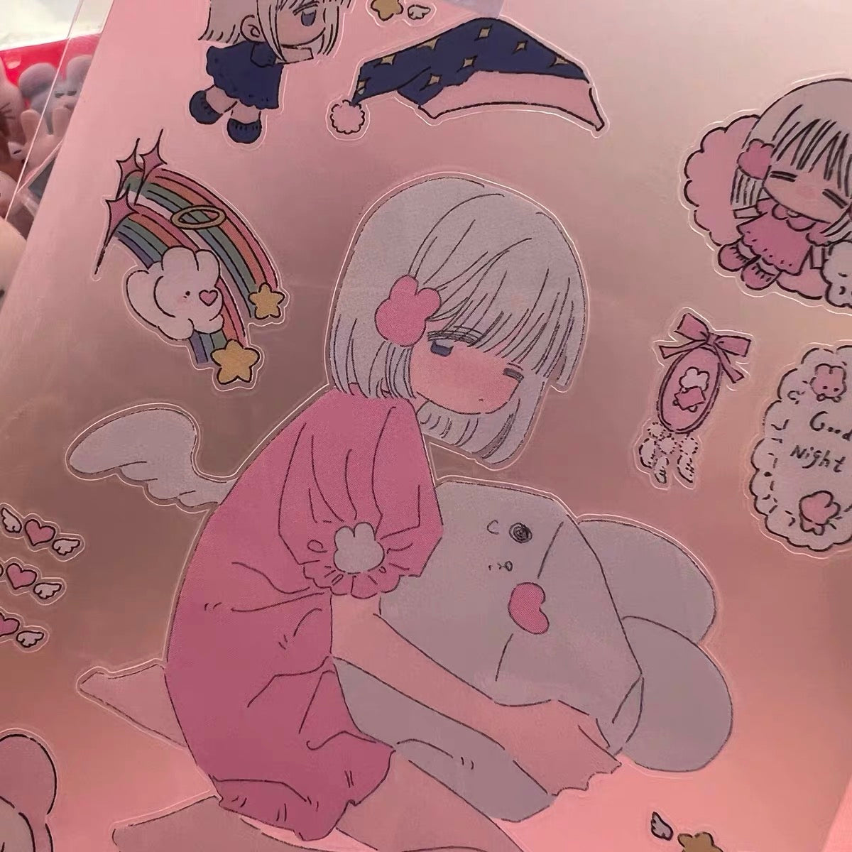 Goodnight Bunny Girl Sticker