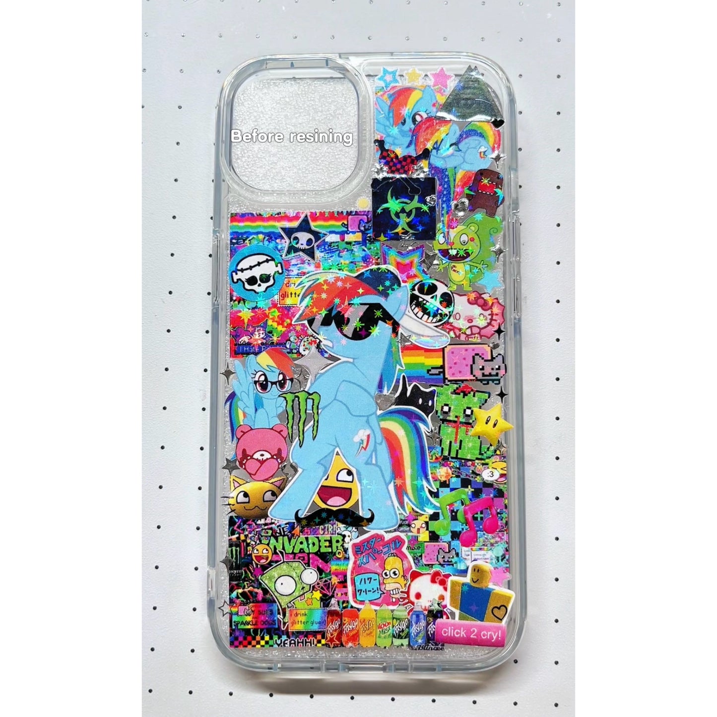 Rainbow Dash Handmade Sticker Phone Case Samsung Case