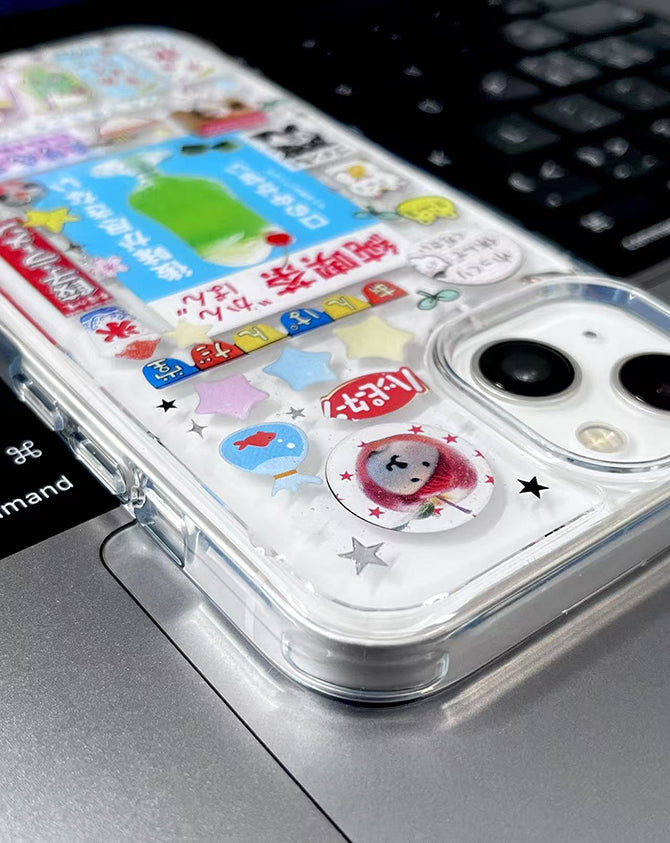Japanese Retro Food Handmade Sticker Phone Case Samsung Case
