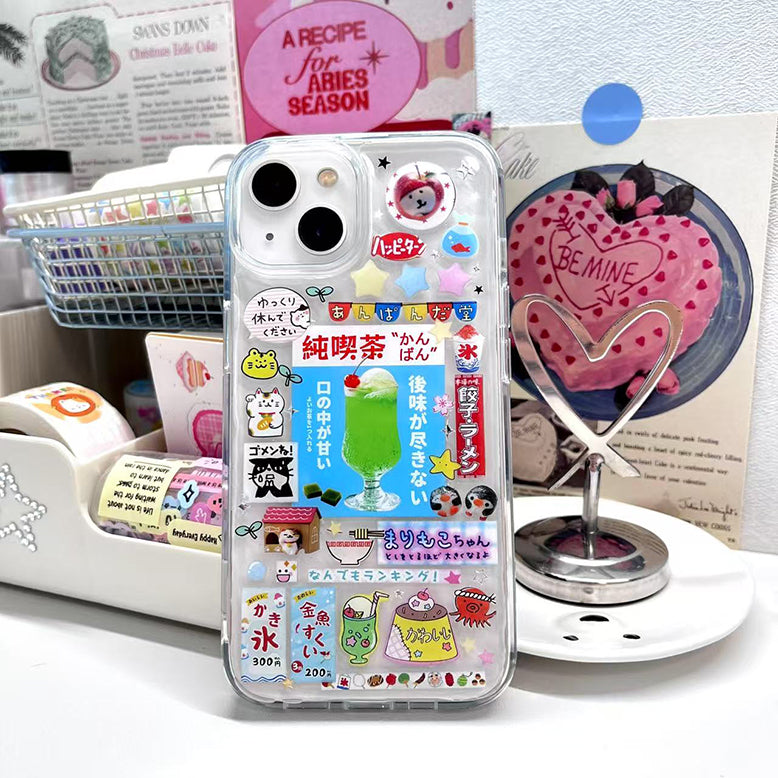 Japanese Retro Food Handmade Sticker Phone Case Samsung Case