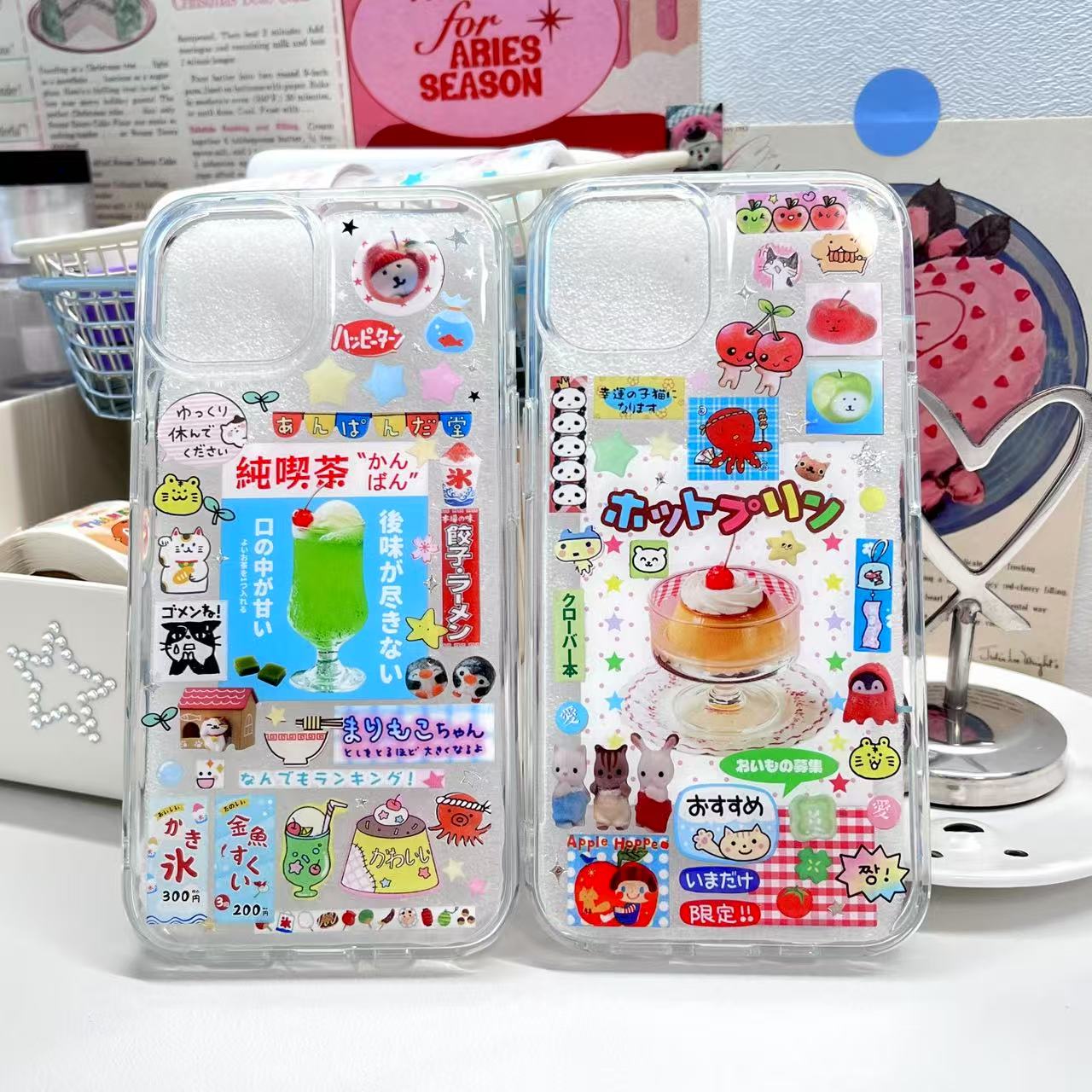 Japanese Retro Food Handmade Sticker Phone Case Samsung Case