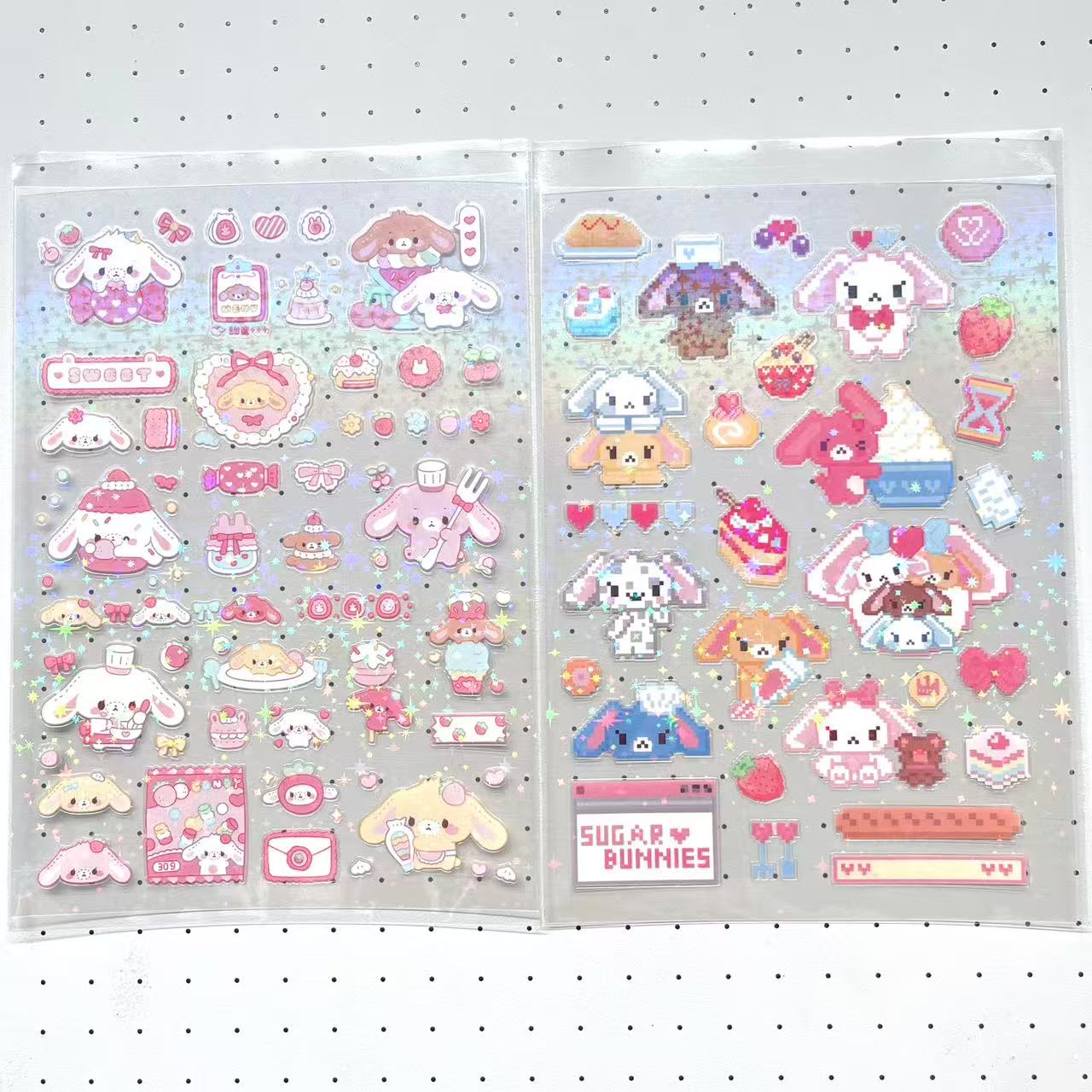 【Limited Edition】Kitty Sugarbunnies Clover Sakura Mikko Laser Stickers