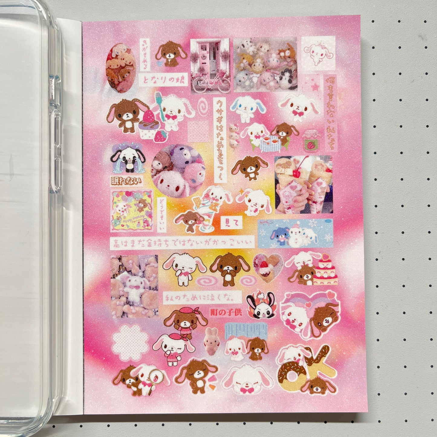 【Limited Edition 8】Sweet Rabbit Nest Sticker Book Handmade Sticker Phone Case