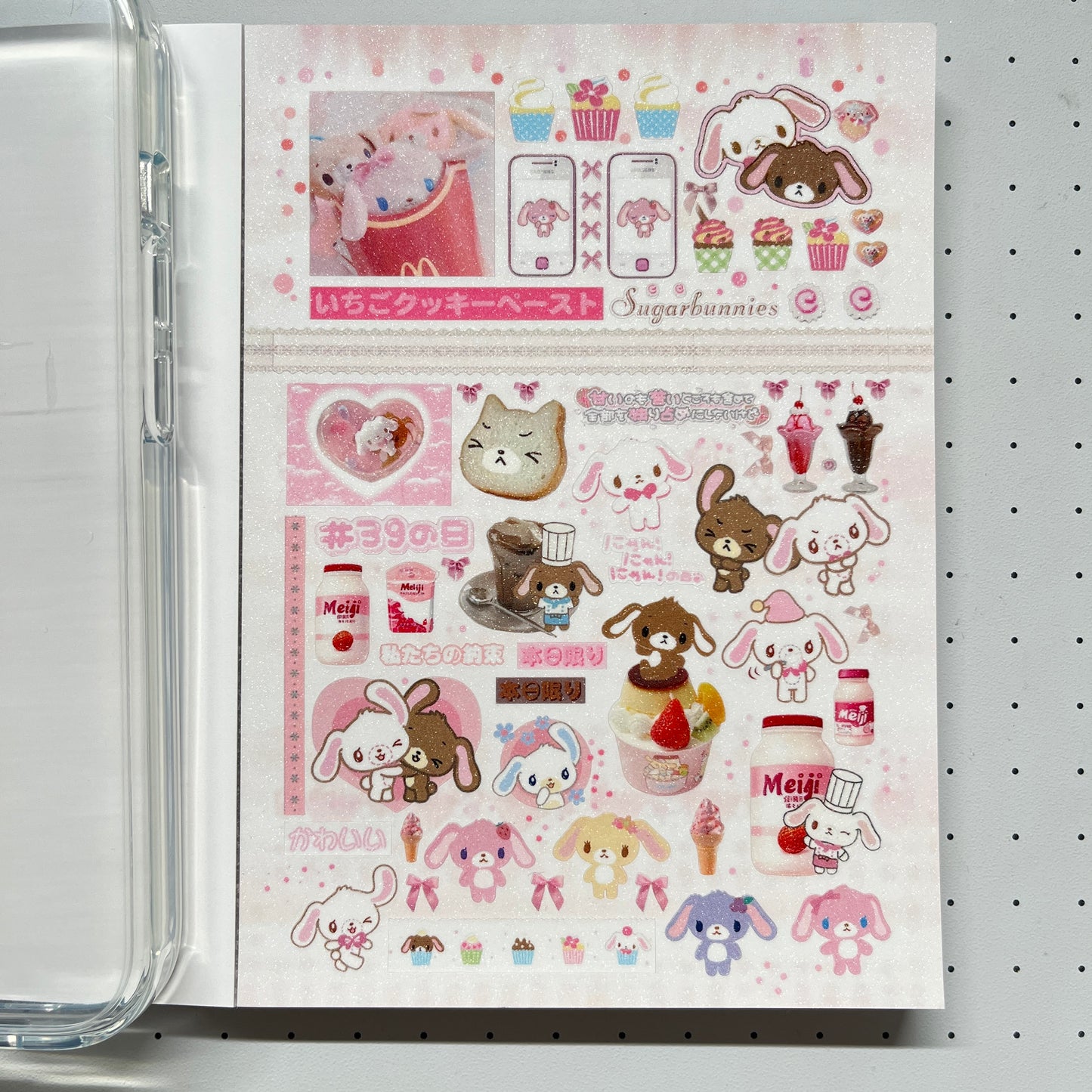 【Limited Edition 8】Sweet Rabbit Nest Sticker Book Handmade Sticker Phone Case