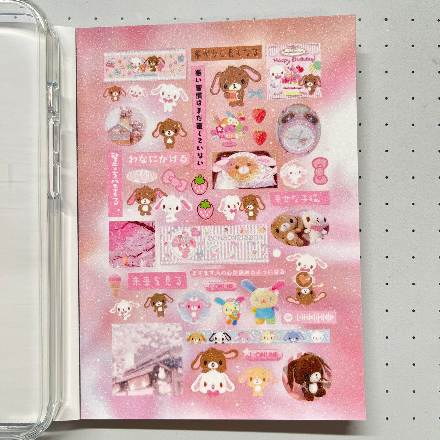 【Limited Edition 8】Sweet Rabbit Nest Sticker Book Handmade Sticker Phone Case