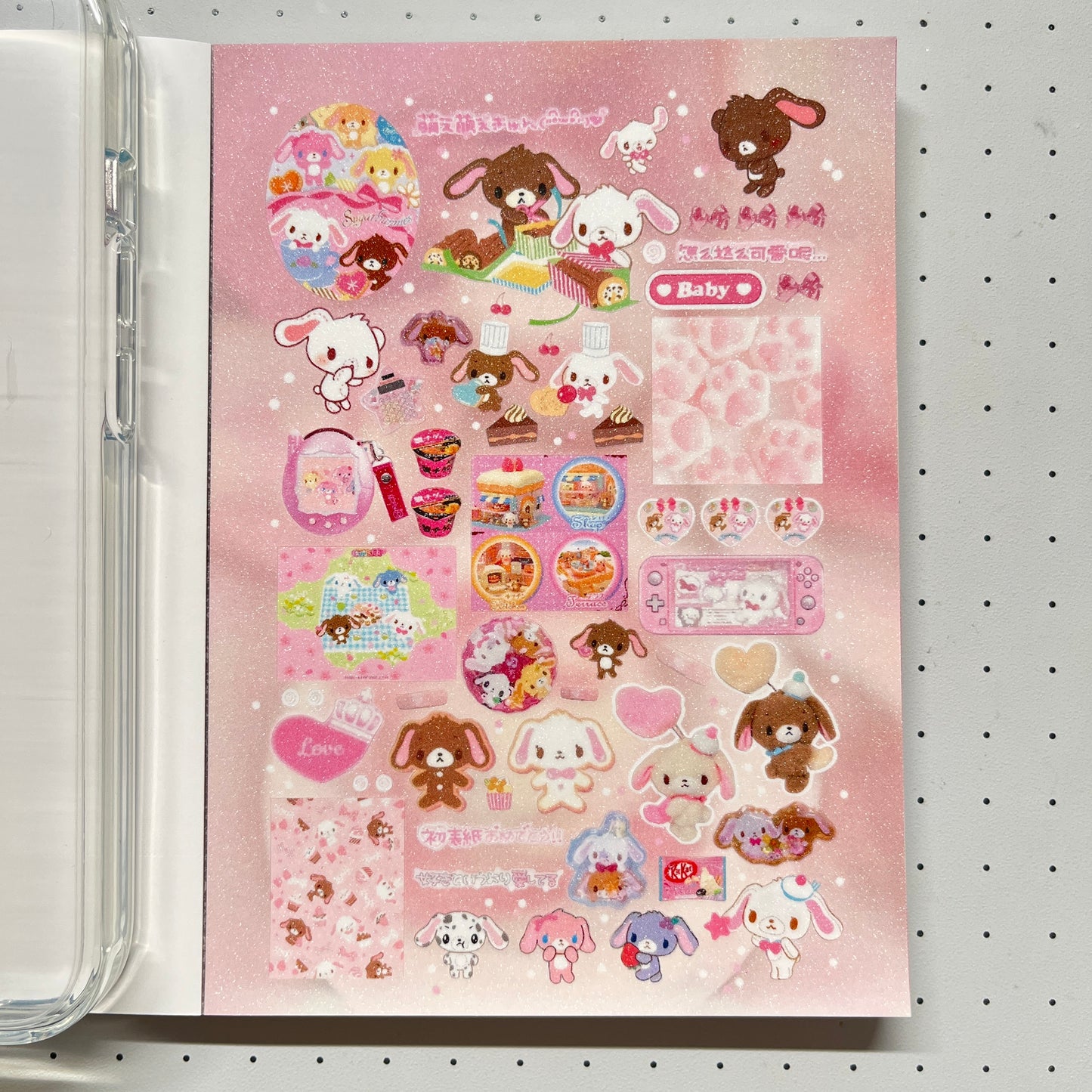 【Limited Edition 8】Sweet Rabbit Nest Sticker Book Handmade Sticker Phone Case