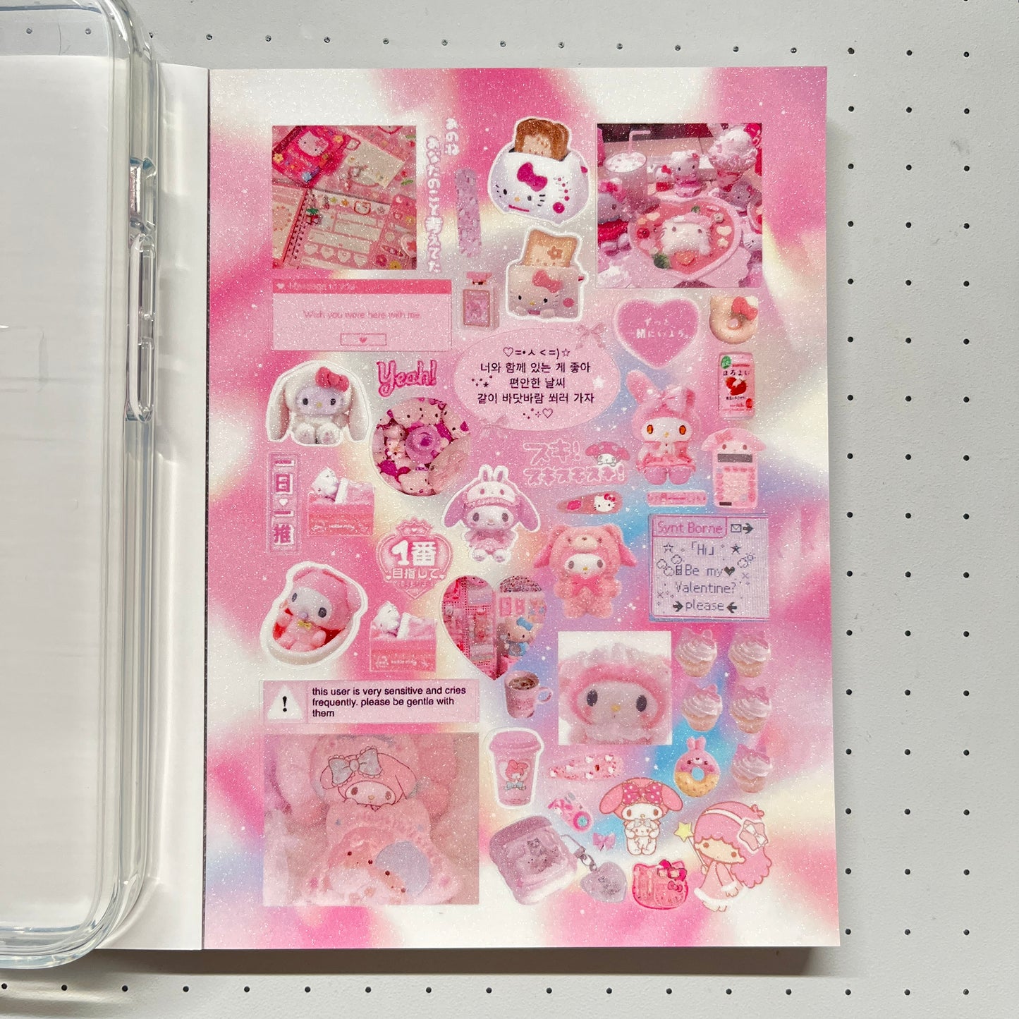 【Limited Edition 8】Sweet Rabbit Nest Sticker Book Handmade Sticker Phone Case
