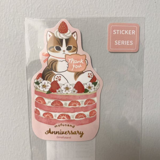 【Limited Edition】Mofusand Cake Waterprof Sticker