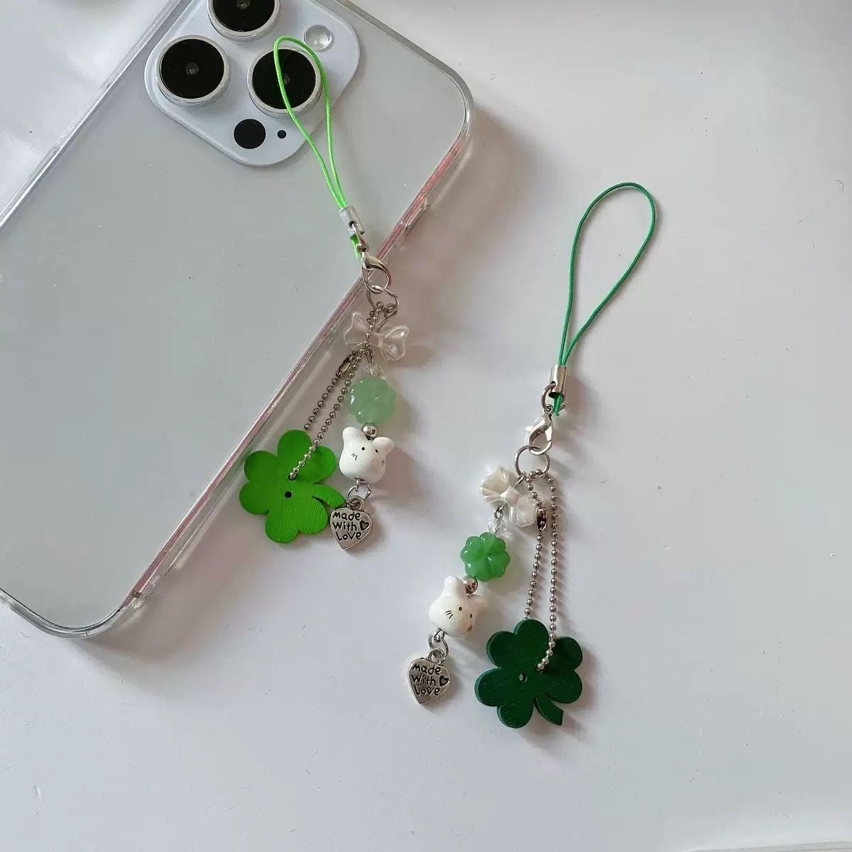Little Bunny Clover Phone Chain Keychain