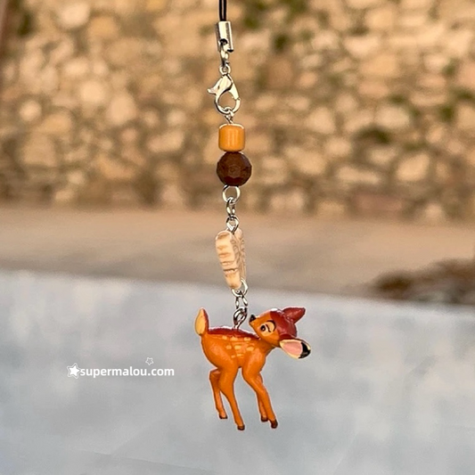 Little Deer White Bow Phone Chain