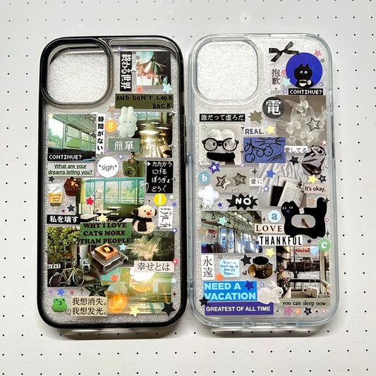 Living alone Handmade Sticker Phone Case Samsung Case