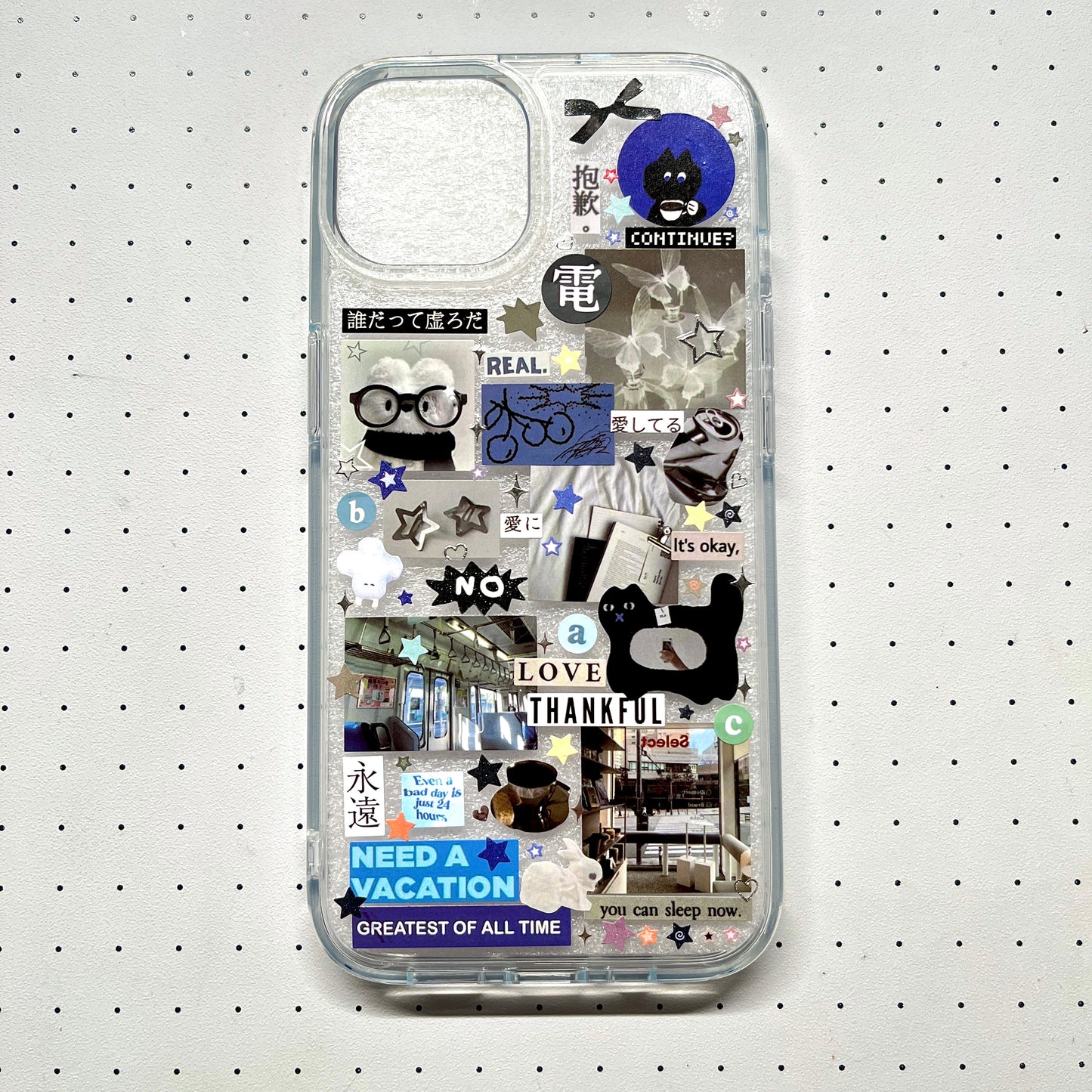 Living alone Handmade Sticker Phone Case Samsung Case