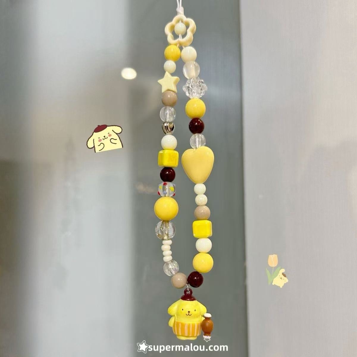 Long Pompompurin Bell Phone Chain