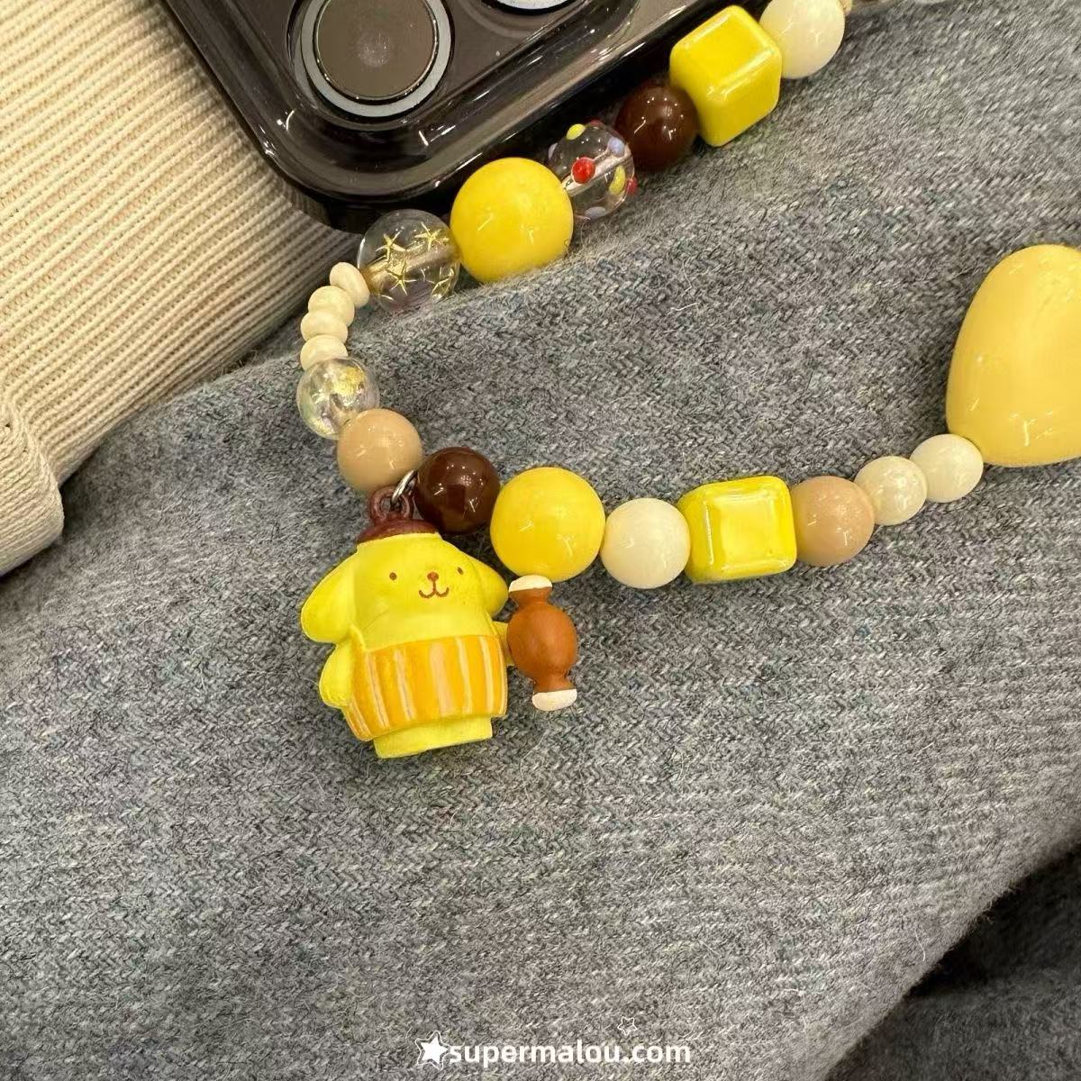 Long Pompompurin Bell Phone Chain