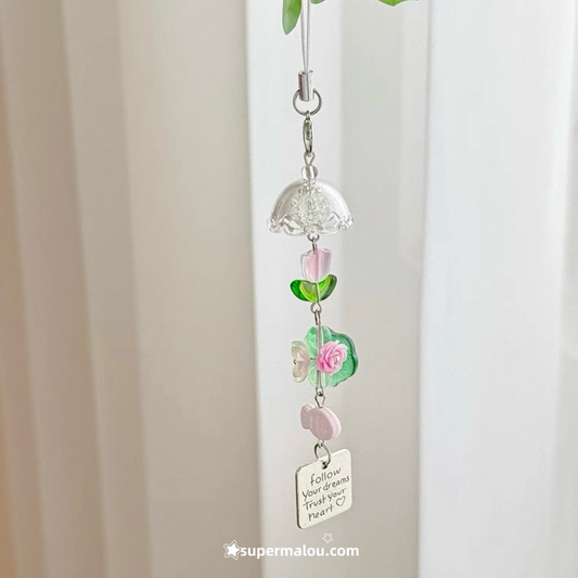 Lotus Fish Wind Chime Phone Chain