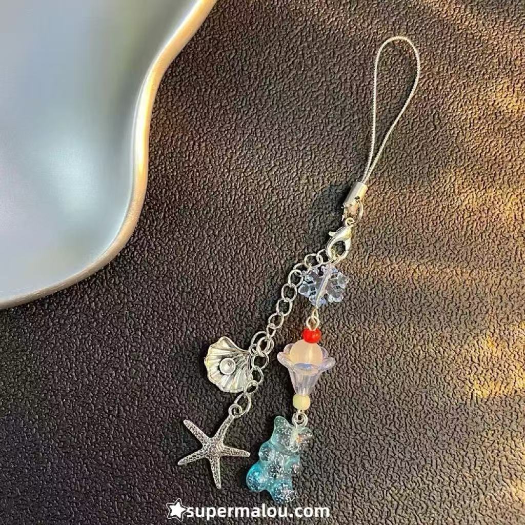 Lucky Clover Bear Candy Phone Chain