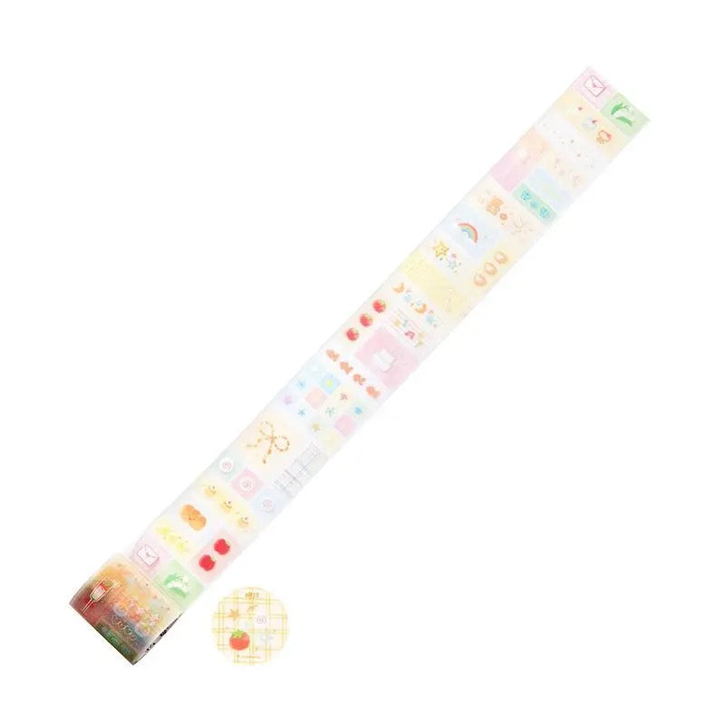 2M Macaron Color Sparkling Sand Sticker Roll