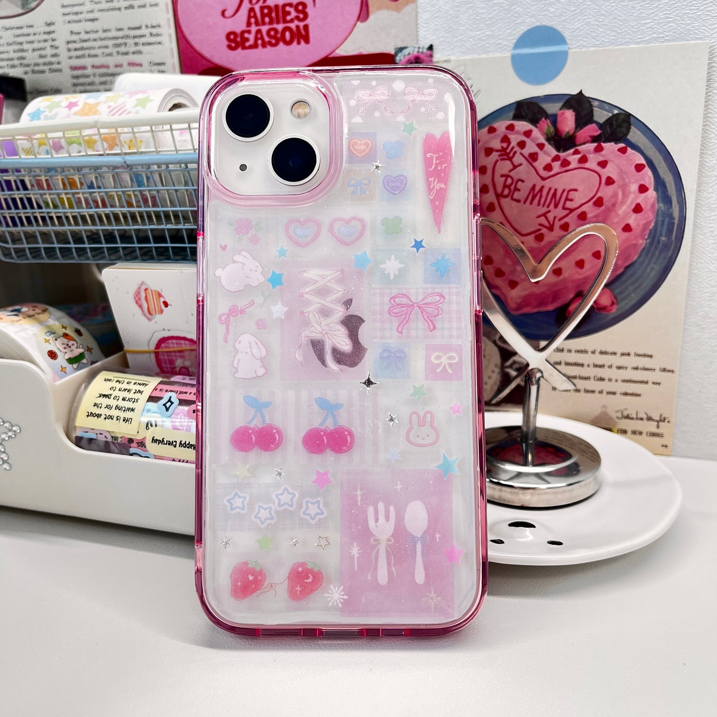 Macaron Cute Soft Style Handmade Sticker Phone Case Samsung Case