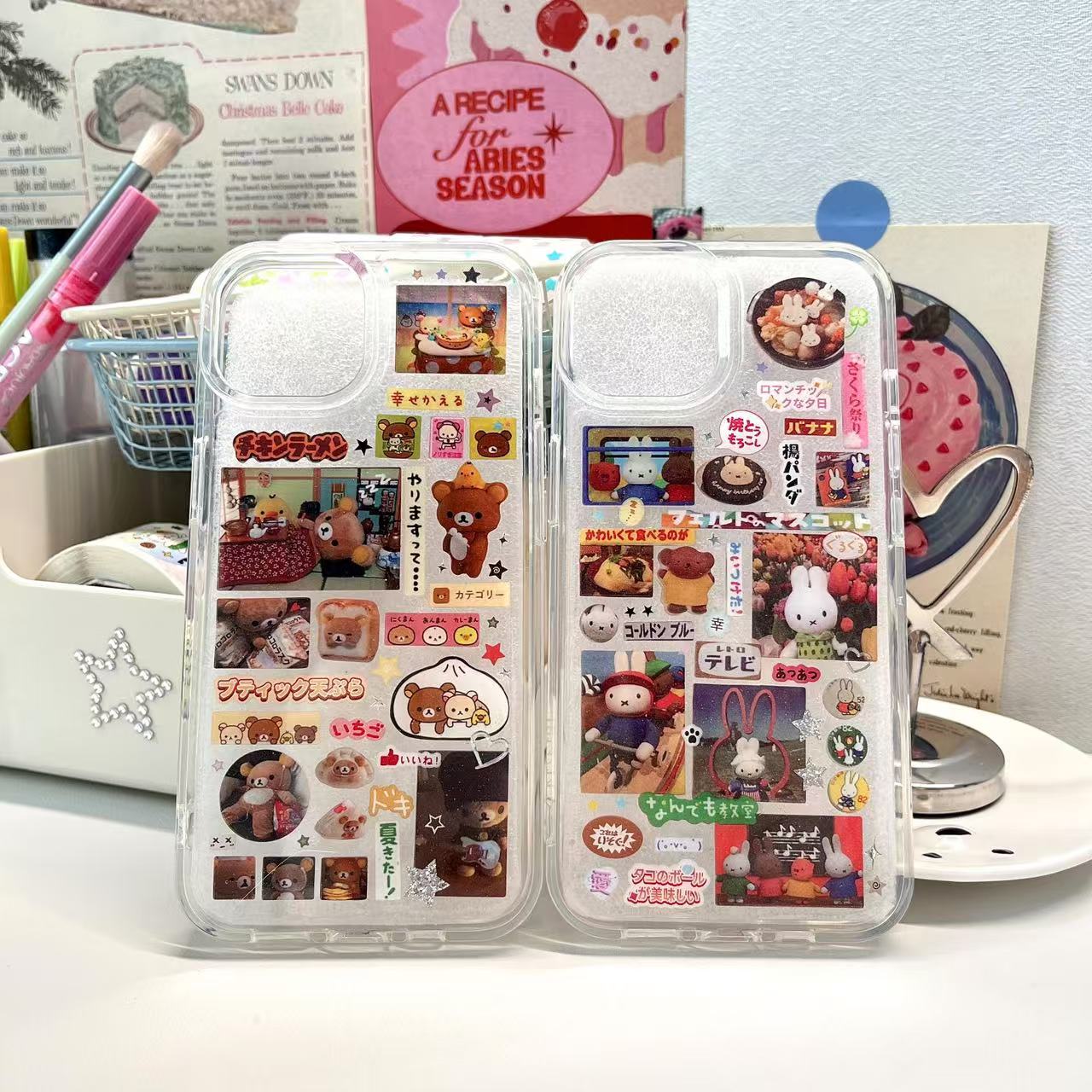 Miffy Rilakkuma Handmade Sticker Phone Case Samsung Case