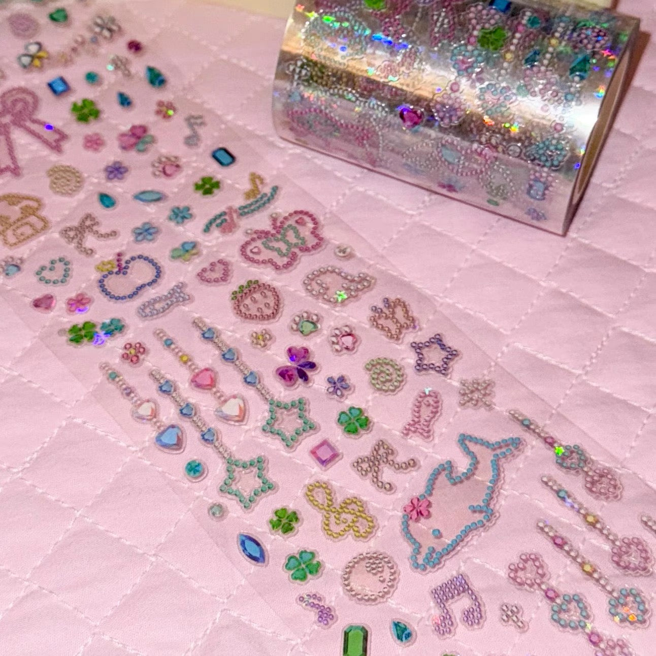 13.78 Inches Millennium Colored Diamond Flat Big Sticker Roll