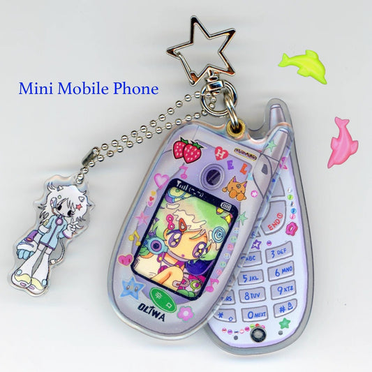 Mini Mobile Phone Keychain