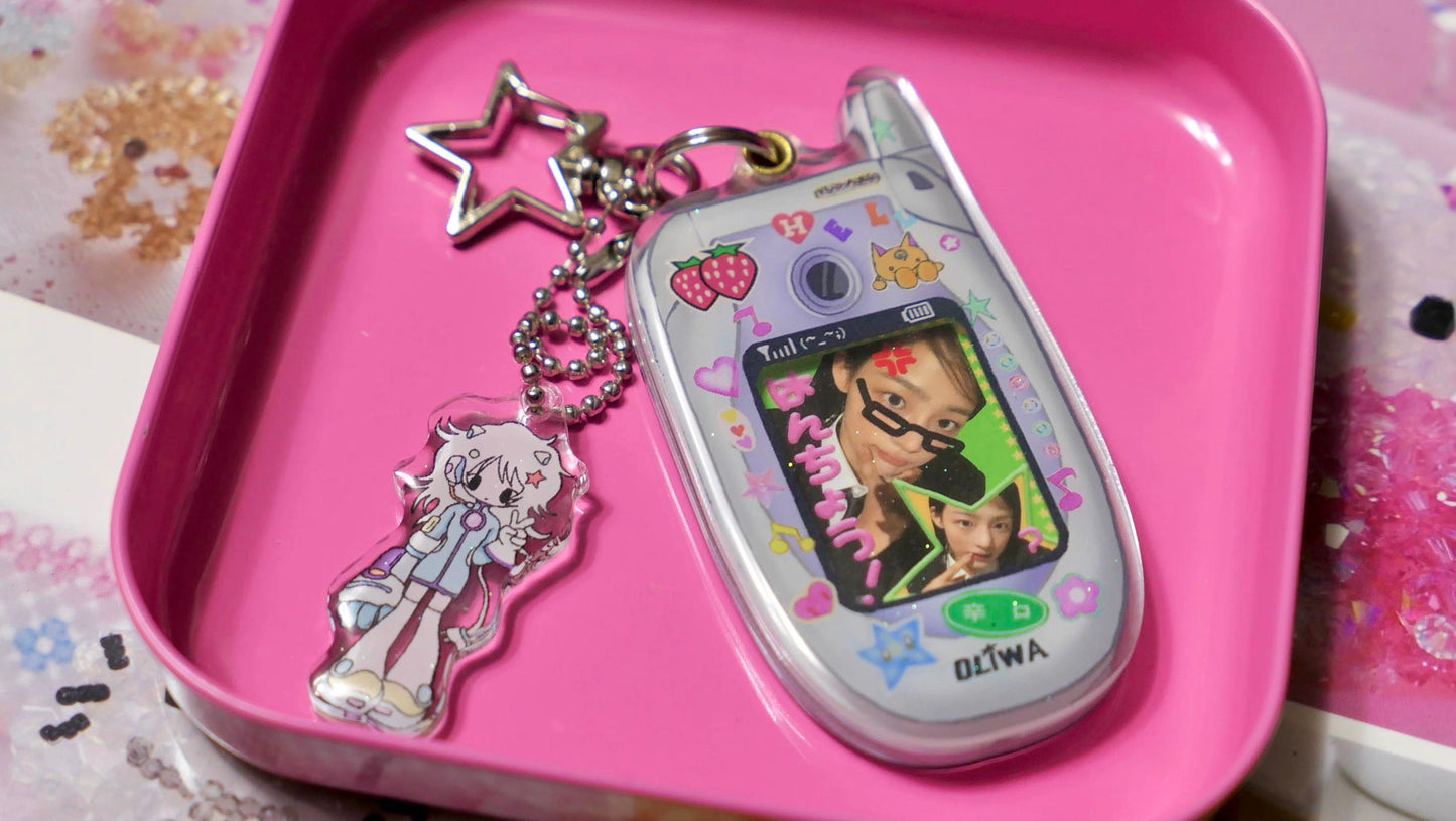 Mini Mobile Phone Keychain