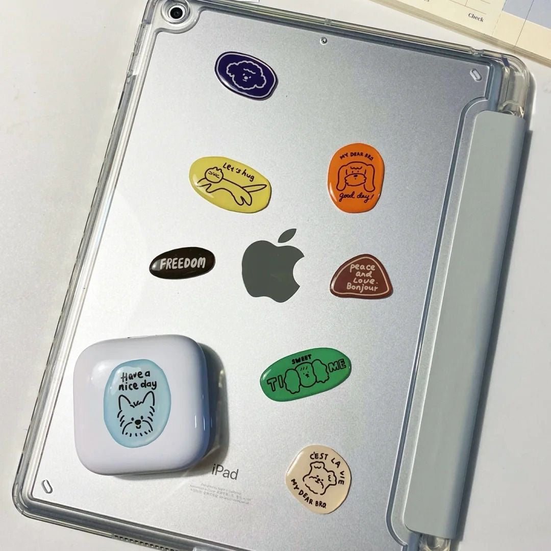 Mini Transparent Minimalist Jelly Sticker Set Of 2